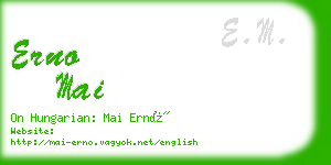 erno mai business card
